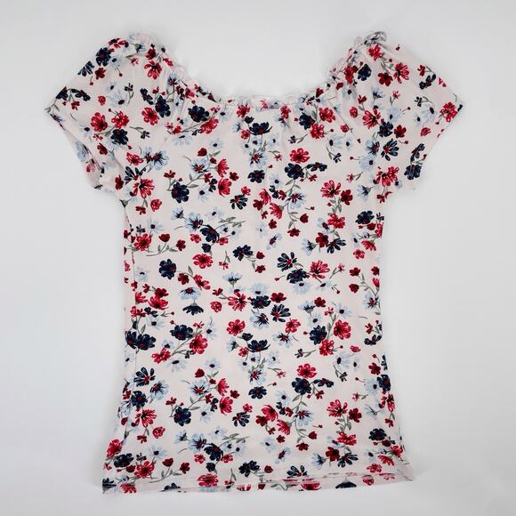 NOBO No Boundaries Medium Y2K Top Peasant Floral Baby-Doll Cottage Whimsy - Picture 6 of 8